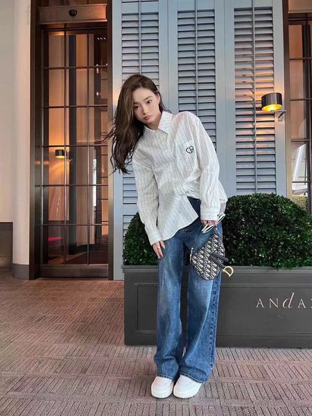 women's blouses & shirts designer 2022 spring new fashion foreign style striped long sleeved shirt women's loose casual design sen, White
women's blouses & shirts designer 2022 spring new fashion foreign style striped long sleeved shirt women's loose casual design sen, White