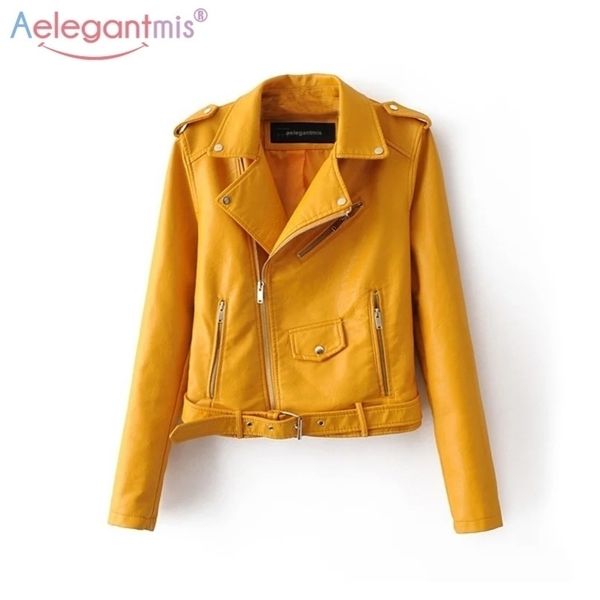 aelegantmis autumn short faux soft leather jacket women fashion zipper motorcycle pu leather jacket ladies basic street coat y200101, Black;brown
aelegantmis autumn short faux soft leather jacket women fashion zipper motorcycle pu leather jacket ladies basic street coat y200101, Black;brown