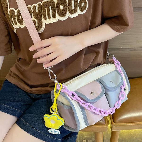 evening bags kawaii contrast color women bag fashion double pocket chain lady's female leisure shoulder cute messenger small
evening bags kawaii contrast color women bag fashion double pocket chain lady's female leisure shoulder cute messenger small