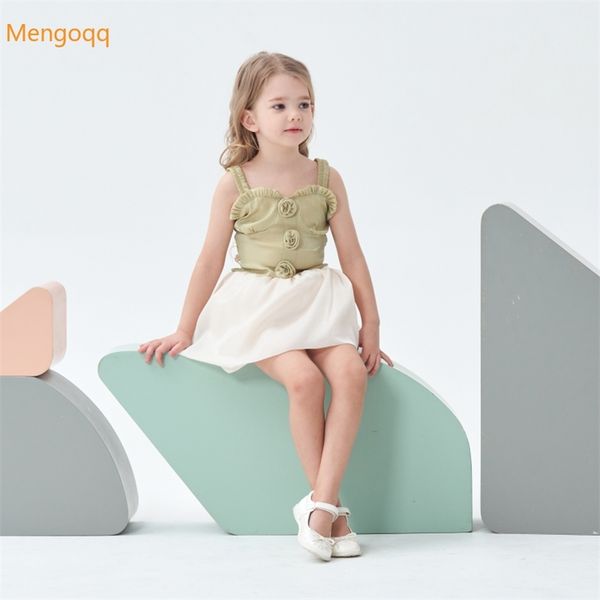 kids baby girls off shoulder solid ruched flower vest skirts children princess clothes set 2pcs 3 8y 220620, White 
kids baby girls off shoulder solid ruched flower vest skirts children princess clothes set 2pcs 3 8y 220620, White