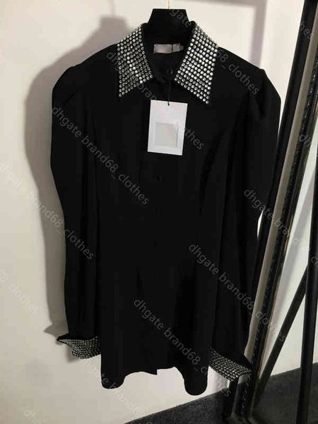 22ss women bud puff long sleeve dress shirt shiny diamond solid color dresses shirts summer cotton fashion designer womens clothes wholesale, White
22ss women bud puff long sleeve dress shirt shiny diamond solid color dresses shirts summer cotton fashion designer womens clothes wholesale, White