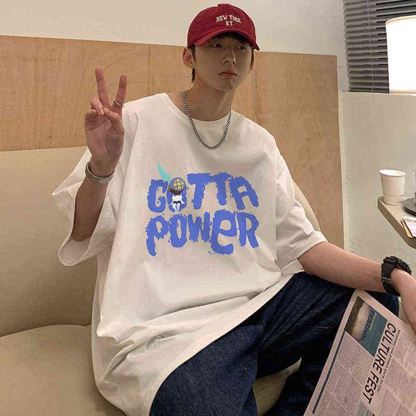 designer men's t-shirt trendy summer ins short and versatile half sleeve cotton round neck loose t-shirt men's top, White;black
designer men's t-shirt trendy summer ins short and versatile half sleeve cotton round neck loose t-shirt men's top, White;black