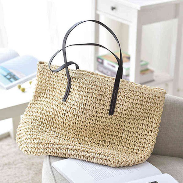 woven straw beach bags summer women handmade large capacity handbag bohemian travel female shopper shoulder bag casual tote g220422
woven straw beach bags summer women handmade large capacity handbag bohemian travel female shopper shoulder bag casual tote g220422