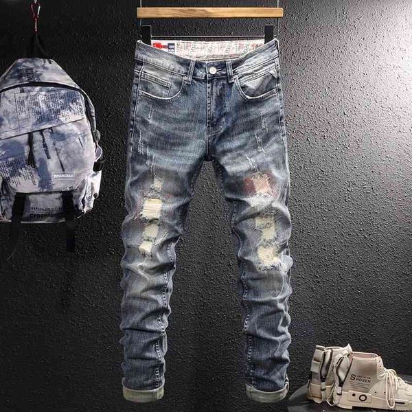 men's jeans fashion brand jeans men's wash worn embroidery elastic korean slim fit long pants i47b, Blue
men's jeans fashion brand jeans men's wash worn embroidery elastic korean slim fit long pants i47b, Blue
