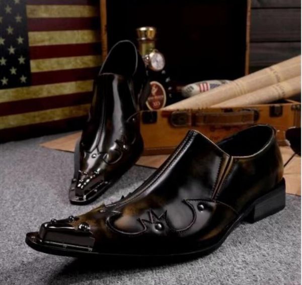 men dress shoes business handsome cool pointed toe cool nightclub dj dance fashion brand classic design smooth genuine leather large size la, Black
men dress shoes business handsome cool pointed toe cool nightclub dj dance fashion brand classic design smooth genuine leather large size la, Black