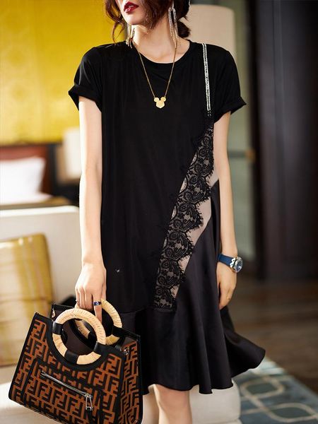 party dresses plain wooden short-sleeved loose summer dress european station women 2022 goods women's light mature style, White;black
party dresses plain wooden short-sleeved loose summer dress european station women 2022 goods women's light mature style, White;black