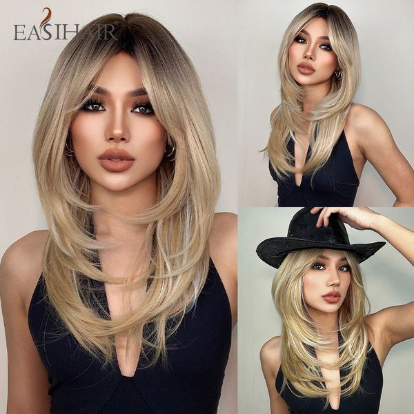 lx brand long wavy layered blonde ombre shoulder-length wig with bangs heat resistant synthetic wig for women daily natural wigfactory direc, Black
lx brand long wavy layered blonde ombre shoulder-length wig with bangs heat resistant synthetic wig for women daily natural wigfactory direc, Black
