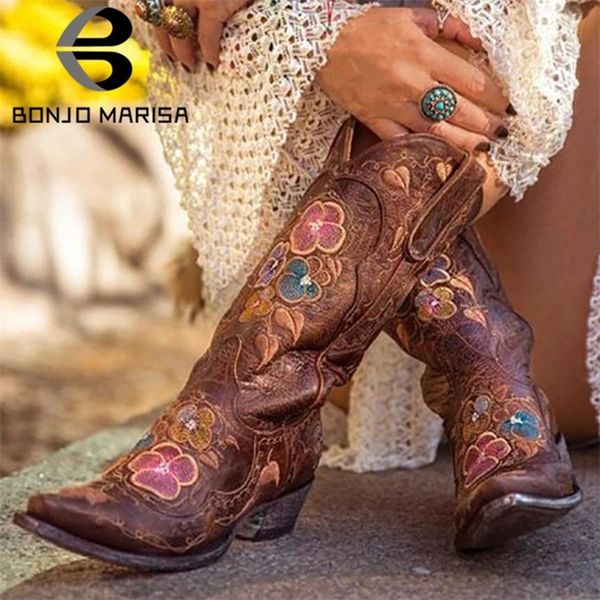 bonjomarisa female vintage cowboy embroidery chunky high heels western women fashion cowgirls autumn boots 220720, Black
bonjomarisa female vintage cowboy embroidery chunky high heels western women fashion cowgirls autumn boots 220720, Black