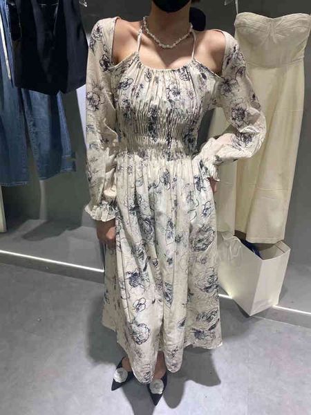 casual dresses pure off the shoulder and neck long sleeve dress niche summer ink print retro mid length, Black;gray
casual dresses pure off the shoulder and neck long sleeve dress niche summer ink print retro mid length, Black;gray