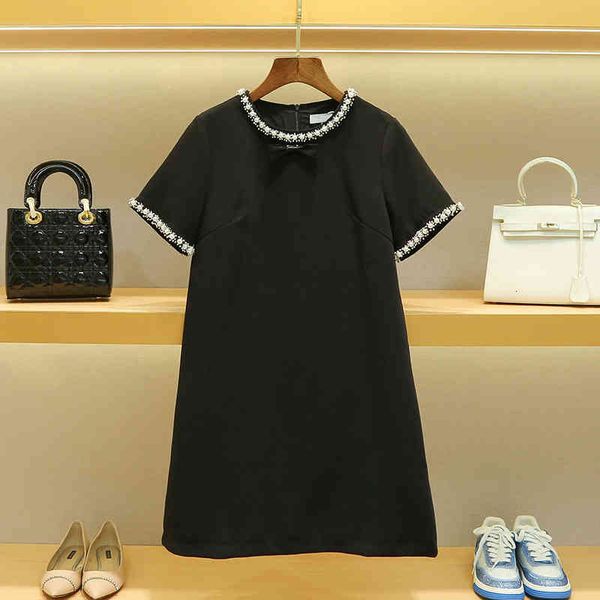 family black dress temperament high women's round neck short sleeve small skirt women, Black;gray
family black dress temperament high women's round neck short sleeve small skirt women, Black;gray