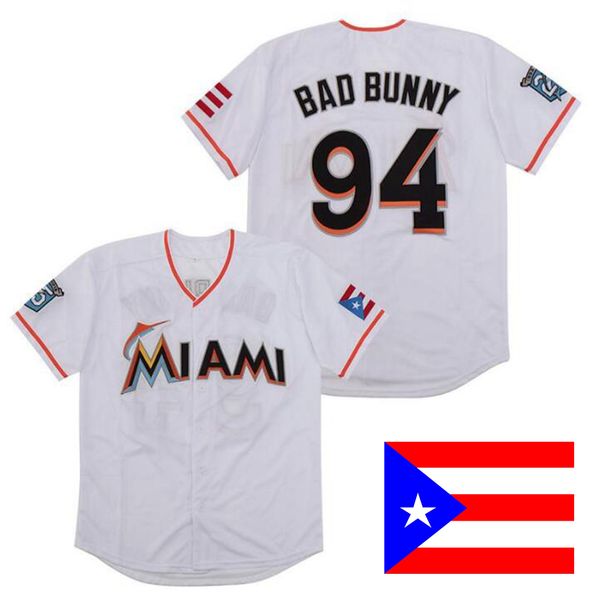 men's maimi 94 bad bunny baseball jerseys #22 sd badbunny jersey white with puerto rico flag full stitched shirts, Black
men's maimi 94 bad bunny baseball jerseys #22 sd badbunny jersey white with puerto rico flag full stitched shirts, Black