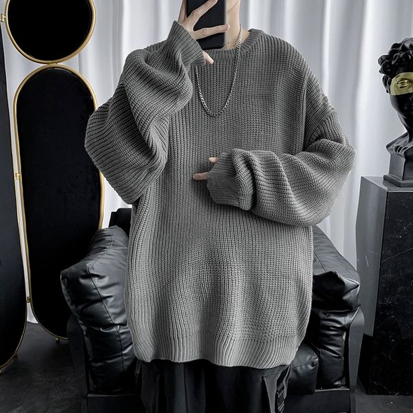 men korean fashion sweaters solid color oversized sweater men long sleeve shirts autumn winter clothing men streetwear sweaters l220801, White;black
men korean fashion sweaters solid color oversized sweater men long sleeve shirts autumn winter clothing men streetwear sweaters l220801, White;black