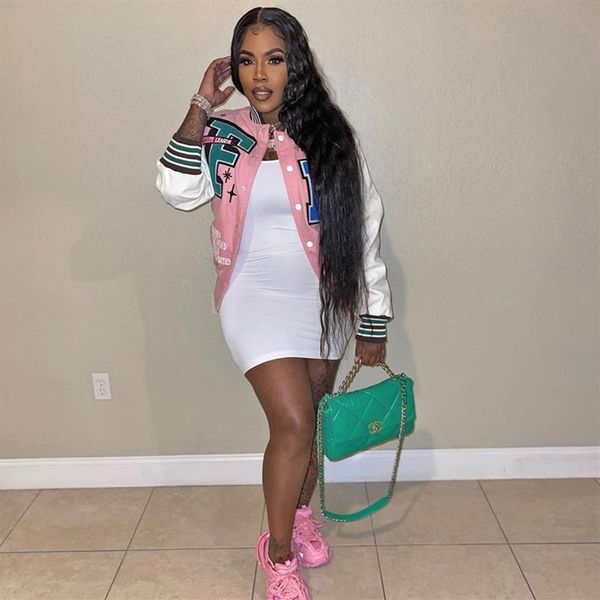 womens printing baseball jackets fashion letter embroidery thread splicing outerwear designer winter hip hop button varsity coats 321a, Black;brown
womens printing baseball jackets fashion letter embroidery thread splicing outerwear designer winter hip hop button varsity coats 321a, Black;brown