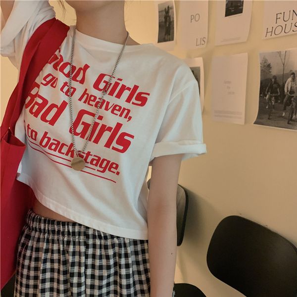 harajuku style round neck letter print short-sleeved women's t-shirt female summer hong kong style versatile student loose crop ins fa, White
harajuku style round neck letter print short-sleeved women's t-shirt female summer hong kong style versatile student loose crop ins fa, White