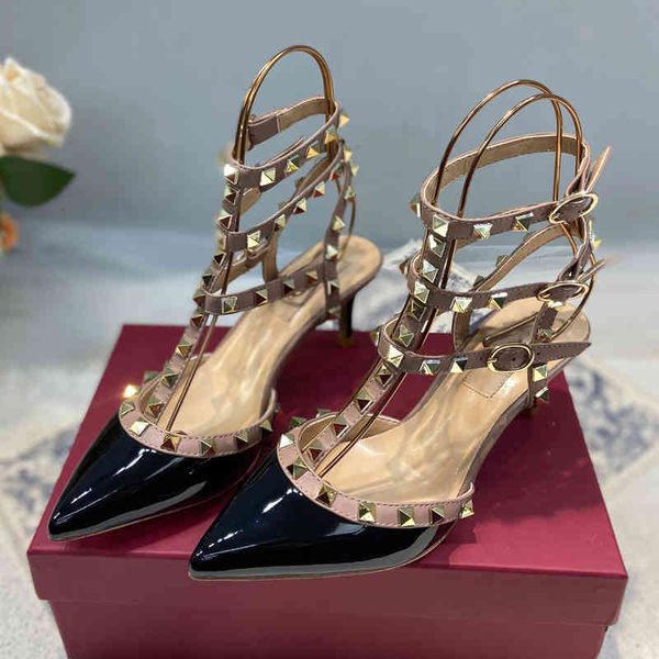 lucury designer sandals women high heels party fashion rivets girls pointed shoes dance wedding double straps with box tvh2 zy3n, Black
lucury designer sandals women high heels party fashion rivets girls pointed shoes dance wedding double straps with box tvh2 zy3n, Black