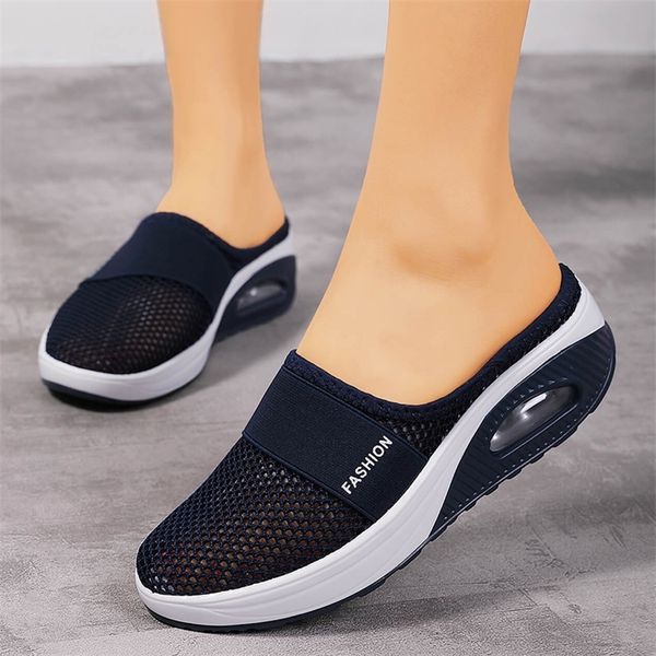 mesh women flats footwear platform sneakers slip-on orthopedic flat shoes cushion sandals walking slippers female slides 220722, Black
mesh women flats footwear platform sneakers slip-on orthopedic flat shoes cushion sandals walking slippers female slides 220722, Black