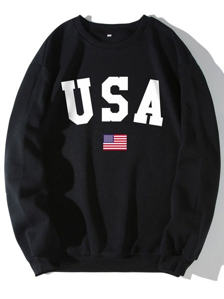 men letter & american flag print thermal lined sweatshirt y0hk#, Black
men letter & american flag print thermal lined sweatshirt y0hk#, Black
