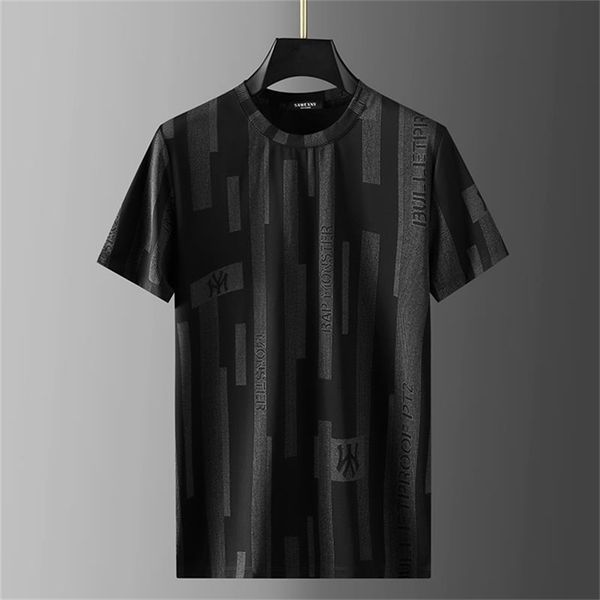 european highend ice silk short sleeve tshirt mens printed letter round neck half sleeve summer large breathable fashion 20622, White;black
european highend ice silk short sleeve tshirt mens printed letter round neck half sleeve summer large breathable fashion 20622, White;black