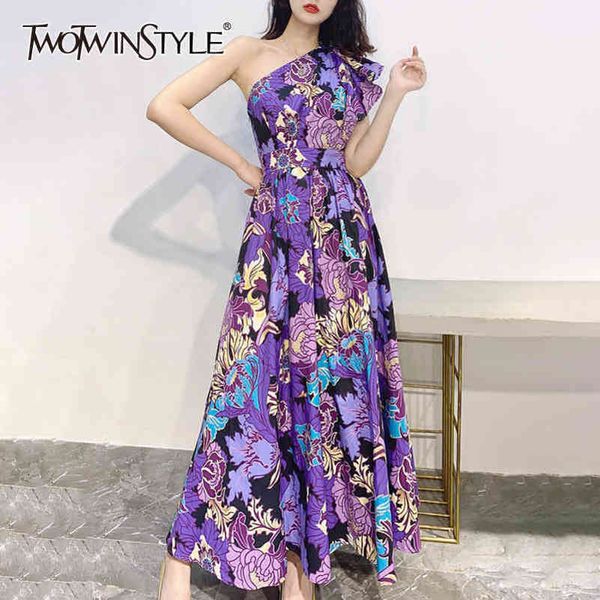 print dress for women diagonal collar short sleeve one shoulder off high waist hit color midi dresses female summer 210423, Black;gray
print dress for women diagonal collar short sleeve one shoulder off high waist hit color midi dresses female summer 210423, Black;gray