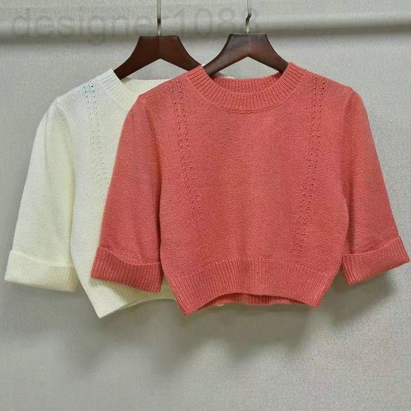women's knits & tees designer xiaoxiangfeng early spring show new high waist knitted half sleeve fashionable and versatile, 5-point ex, White
women's knits & tees designer xiaoxiangfeng early spring show new high waist knitted half sleeve fashionable and versatile, 5-point ex, White