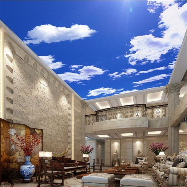 custom ceiling wallpaper blue sky and white clouds for the living room bedroom room ceiling wall waterproof papel de parede
custom ceiling wallpaper blue sky and white clouds for the living room bedroom room ceiling wall waterproof papel de parede