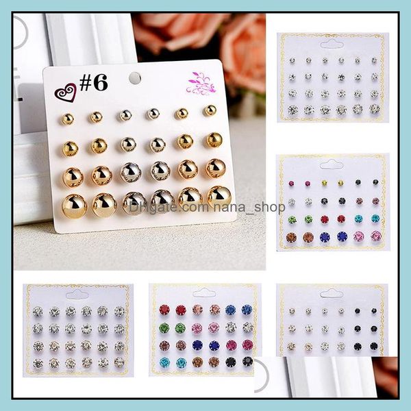 stud earrings jewelry zircon crystal round ball geometry earring sets fashion shining rhinestone gold women drop delivery 2021 c1ywz, Golden;silver
stud earrings jewelry zircon crystal round ball geometry earring sets fashion shining rhinestone gold women drop delivery 2021 c1ywz, Golden;silver