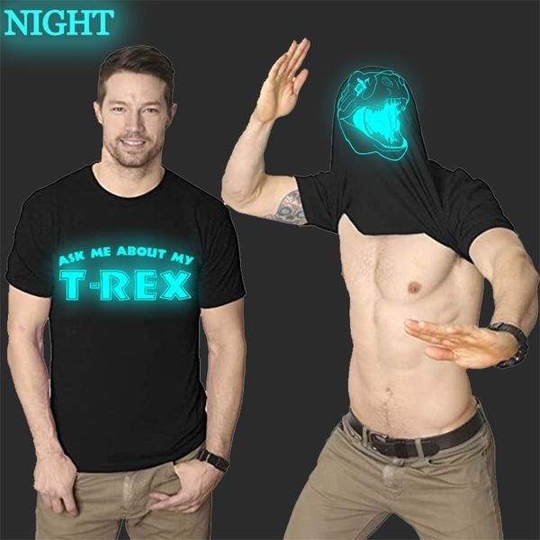 men classic tshirt casual oneck inspirational youth dinosaur print luminous tee allmatch breathable flip black shirt 220608, White;black
men classic tshirt casual oneck inspirational youth dinosaur print luminous tee allmatch breathable flip black shirt 220608, White;black