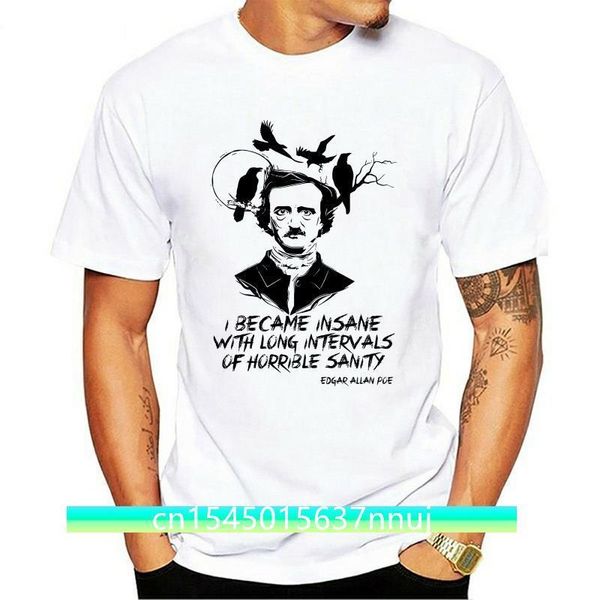 edgar allan poe insane quote cotton grey tshirt 100% cotton brand t shirts 220702, White;black
edgar allan poe insane quote cotton grey tshirt 100% cotton brand t shirts 220702, White;black