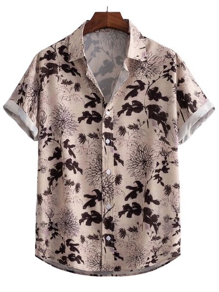 men floral print shirt q5ef#, White;black
men floral print shirt q5ef#, White;black