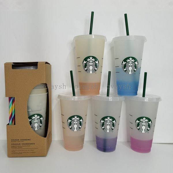 starbucks discoloration cup 24oz/710ml plastic tumbler reusable clear drinking flat bottom cup pillar shape lid green straw mug bardian
starbucks discoloration cup 24oz/710ml plastic tumbler reusable clear drinking flat bottom cup pillar shape lid green straw mug bardian