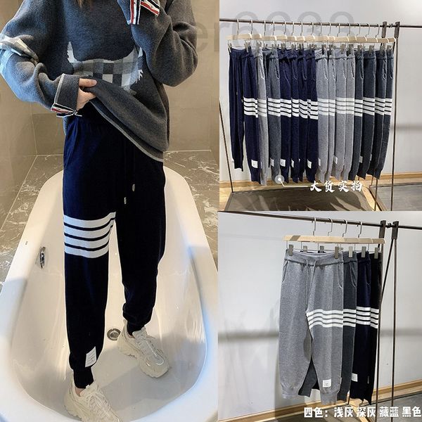 women's jeans designer chao brand tb pants knitted wool trousers men's and women's couples casual sports four bar guard pants, Blue
women's jeans designer chao brand tb pants knitted wool trousers men's and women's couples casual sports four bar guard pants, Blue