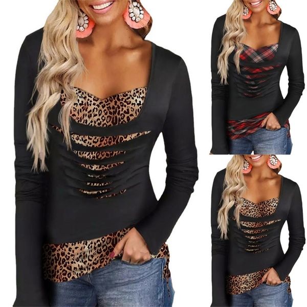 women's tshirt elegant blouse autumn winter casual v neck leopard print longsleeved tshirt fashion daily pullover shirt tees 230206, White
women's tshirt elegant blouse autumn winter casual v neck leopard print longsleeved tshirt fashion daily pullover shirt tees 230206, White