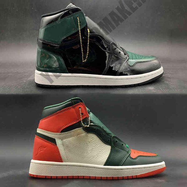 2021 1 solyfly x basketball shoes 1s high og sail team orange-fir black green patent leather upper fashion mens trainers sports sneakers, White;red
2021 1 solyfly x basketball shoes 1s high og sail team orange-fir black green patent leather upper fashion mens trainers sports sneakers, White;red