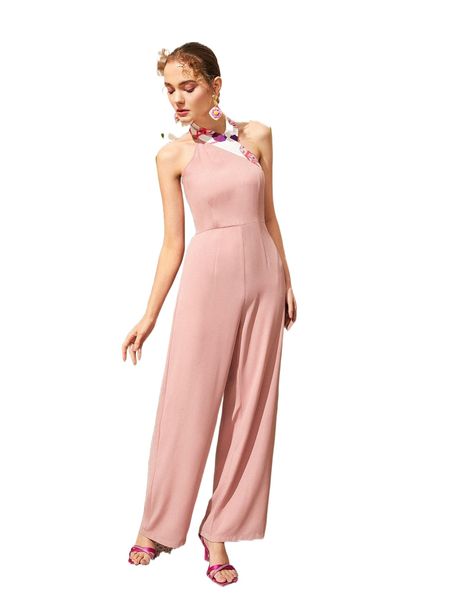 x ebib graphic print asymmetrical halter neckline wide leg jumpsuit 79f8#, Black;white
x ebib graphic print asymmetrical halter neckline wide leg jumpsuit 79f8#, Black;white