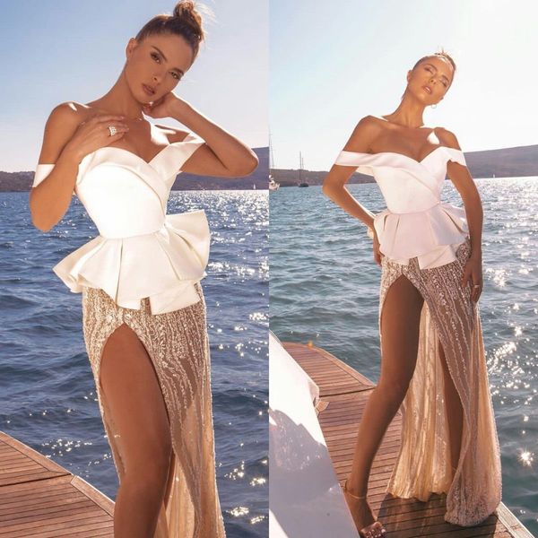 2 pieces mermaid prom dress off shoulder sequins evening dresses birthday party special occasion gowns, Black
2 pieces mermaid prom dress off shoulder sequins evening dresses birthday party special occasion gowns, Black