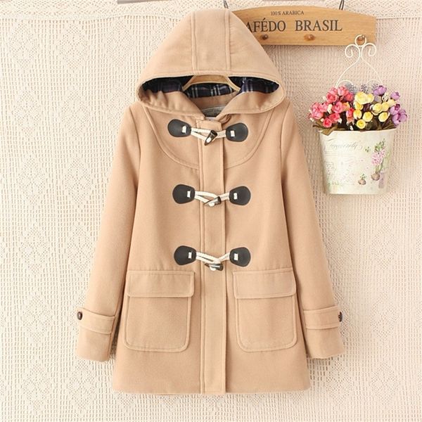 duffle coat long turn down horn button hooded collar long woolen women's jacket college wind winter windproof warm coat women 201223, Black
duffle coat long turn down horn button hooded collar long woolen women's jacket college wind winter windproof warm coat women 201223, Black
