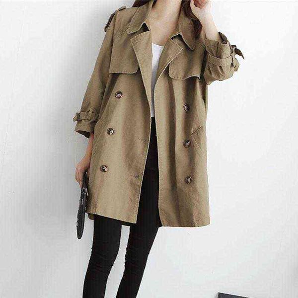 women's trench coats spring autumn khaki windbreaker korean loose mid-length women's single-breasted raglan sleevesthench coat a74, Tan;black
women's trench coats spring autumn khaki windbreaker korean loose mid-length women's single-breasted raglan sleevesthench coat a74, Tan;black