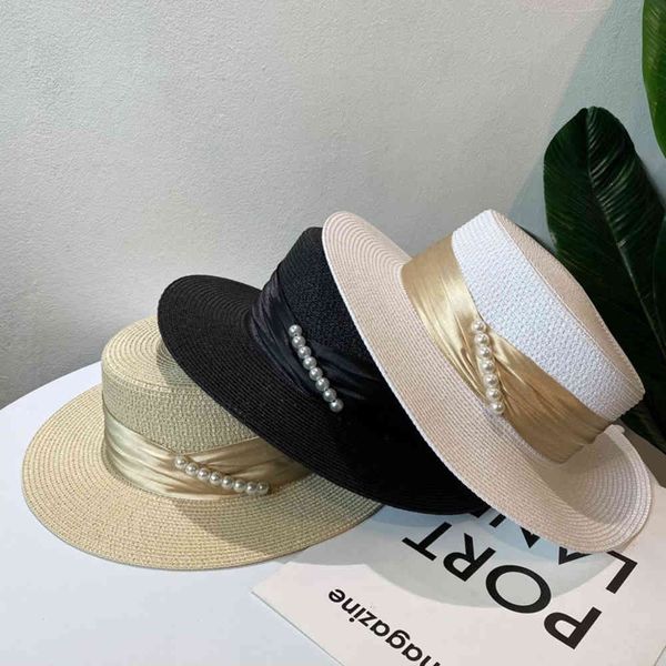 western style hat women's french elegant pearl flat brimmed straw hat travel in spring and summer sunscreen and sunshade fashion,, Blue;gray
western style hat women's french elegant pearl flat brimmed straw hat travel in spring and summer sunscreen and sunshade fashion,, Blue;gray