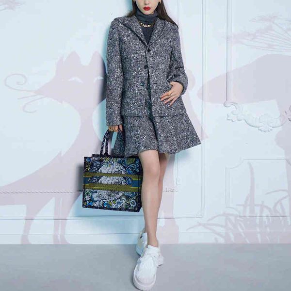 women's two piece pants college style women's autumn hooded single breasted jacket umbrella skirt tweed suit women, White
women's two piece pants college style women's autumn hooded single breasted jacket umbrella skirt tweed suit women, White