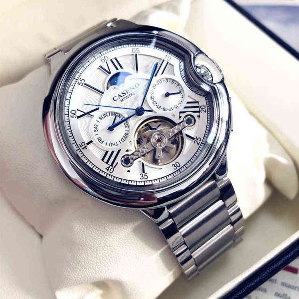 cart blue balloon fashion women's watch men's automatic mechanical hollow out tourbillon leather star blue needle student men, Slivery;golden
cart blue balloon fashion women's watch men's automatic mechanical hollow out tourbillon leather star blue needle student men, Slivery;golden