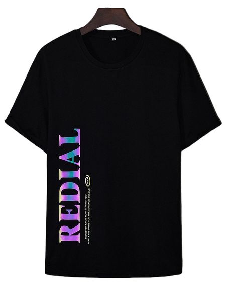 men reflective slogan graphic tee m7kn#, White;black
men reflective slogan graphic tee m7kn#, White;black