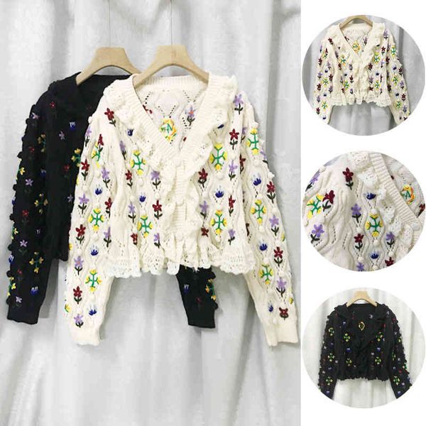 women's sweaters ear edge sweater hook flower autumn and winter style age reduction diamond color ball knitted v-neck cardigan, White;black
women's sweaters ear edge sweater hook flower autumn and winter style age reduction diamond color ball knitted v-neck cardigan, White;black