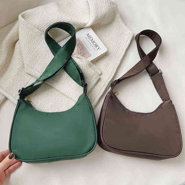 stylish women shoulder bag solid color zipper crescent underarm bags vintage nylon dumpling handbag purse for travel g220519
stylish women shoulder bag solid color zipper crescent underarm bags vintage nylon dumpling handbag purse for travel g220519