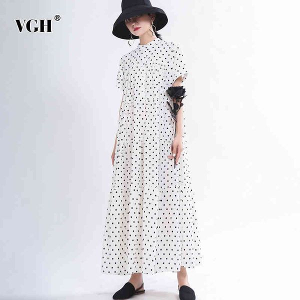 casual loose dress for women stand collar short sleeve ruched temperament polka dot midi dresses female fashion clothing 210507, Black;gray
casual loose dress for women stand collar short sleeve ruched temperament polka dot midi dresses female fashion clothing 210507, Black;gray