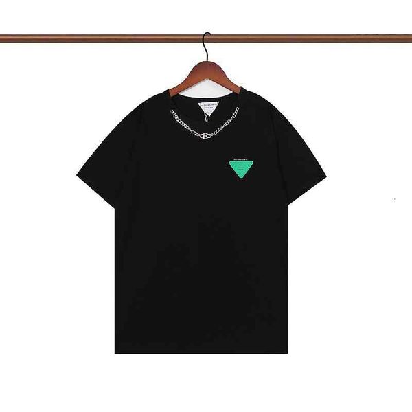 women's t-shirt chaopai b family ss spring and summer chain decoration triangle short sleeve t-shirt simple loose casual men women alik, White
women's t-shirt chaopai b family ss spring and summer chain decoration triangle short sleeve t-shirt simple loose casual men women alik, White