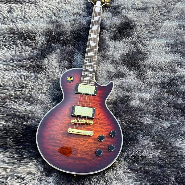 electric guitar, exquisite tiger pattern surface, made of mahogany solid wood, professional performance level
electric guitar, exquisite tiger pattern surface, made of mahogany solid wood, professional performance level