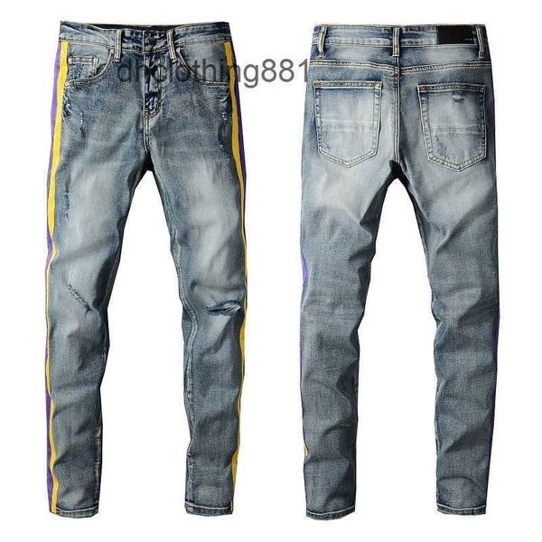 european and american designer men jeans pants 2021 summer new pierced knife cut slim fit washed black amirs jeans men's high-end, Blue
european and american designer men jeans pants 2021 summer new pierced knife cut slim fit washed black amirs jeans men's high-end, Blue
