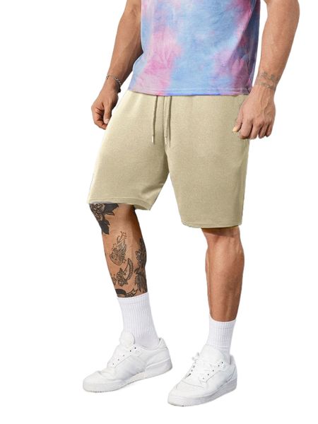 men drawstring waist shorts v0rr#, White;black