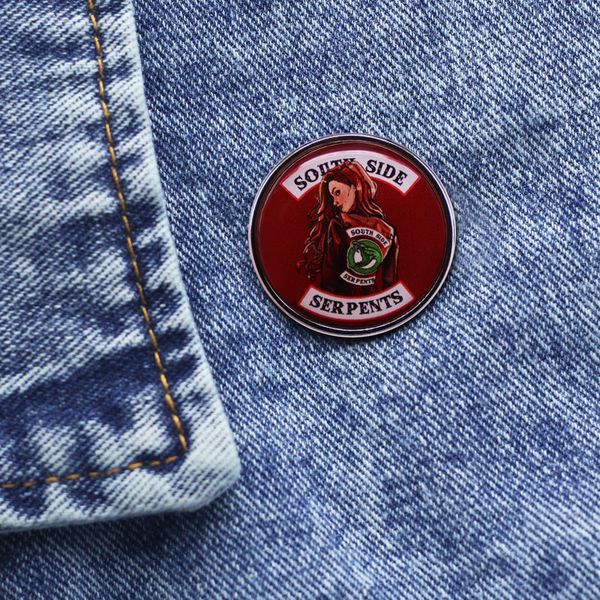 cheryl blossom badge south side serpents brooch crime suspense american drama riverdale pin, Blue
cheryl blossom badge south side serpents brooch crime suspense american drama riverdale pin, Blue