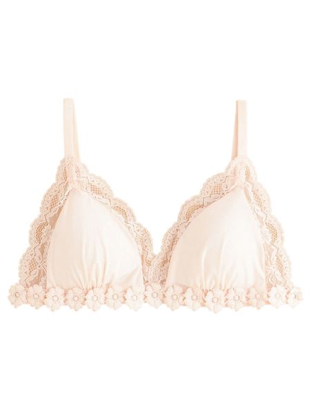 luvlette lace scallop trim bralette z28u#, Black;red 
luvlette lace scallop trim bralette z28u#, Black;red